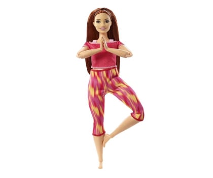 Lalka i akcesoria Barbie Made To Move Gimnastyczka Lalka Czerwone Ubranko